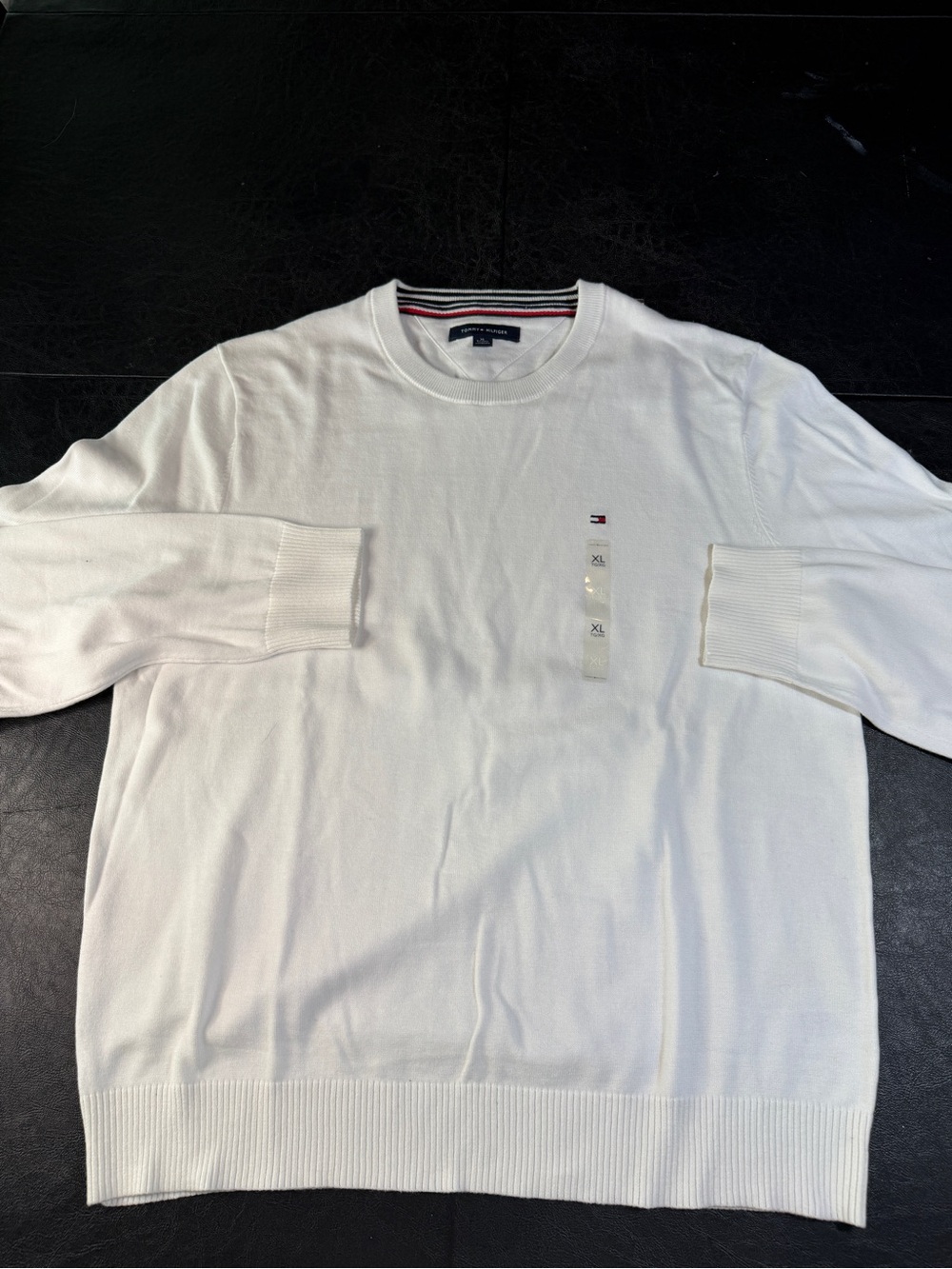 Tommy Hilfiger White Crewneck Sweater- Men’s XL
